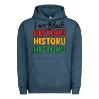 Pigment Midnight Navy i am black history Urban Hoodie - MaliasSmallBusiness