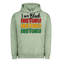 Pigment Oil Green i am black history Urban Hoodie - MaliasSmallBusiness