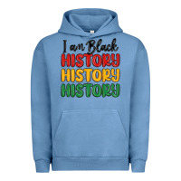 Pigment Pebble Blue i am black history Urban Hoodie - MaliasSmallBusiness