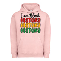 Pigment Salmon i am black history Urban Hoodie - MaliasSmallBusiness