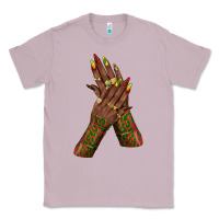 Lilac juneteenth nail art with afro hand Classic Tee - texasbilliewilder