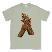 Matcha juneteenth nail art with afro hand Classic Tee - texasbilliewilder