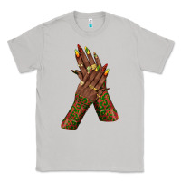 Juneteenth Nail Art With Afro Hand Classic Tee | Teevron