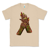 Mushroom juneteenth nail art with afro hand Classic Tee - texasbilliewilder