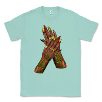 Seafoam juneteenth nail art with afro hand Classic Tee - texasbilliewilder