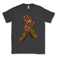 Smoke juneteenth nail art with afro hand Classic Tee - texasbilliewilder