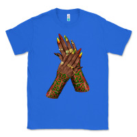 True Royal juneteenth nail art with afro hand Classic Tee - texasbilliewilder