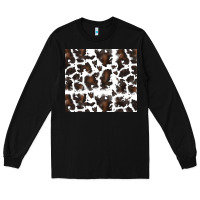 Black cowhide pattern Long Sleeve Tee - RanaPortraitStore
