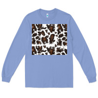 Colony Blue cowhide pattern Long Sleeve Tee - RanaPortraitStore