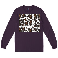Plum cowhide pattern Long Sleeve Tee - RanaPortraitStore