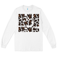 White cowhide pattern Long Sleeve Tee - RanaPortraitStore