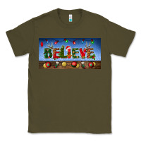 Army Green christmas believe license plate Classic Tee - BundleAndBundleShop