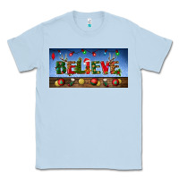 Dusty Blue christmas believe license plate Classic Tee - BundleAndBundleShop