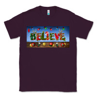 Plum christmas believe license plate Classic Tee - BundleAndBundleShop