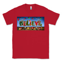 Red christmas believe license plate Classic Tee - BundleAndBundleShop