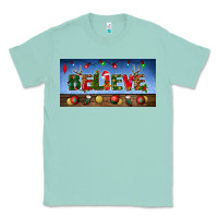 Seafoam christmas believe license plate Classic Tee - BundleAndBundleShop