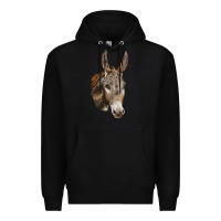 Black Andalusian Donkey Face Premium Hoodie - LillyAllenDesigns