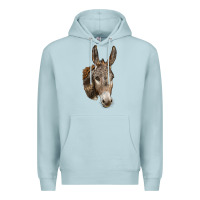 Blue Mist Andalusian Donkey Face Premium Hoodie - LillyAllenDesigns