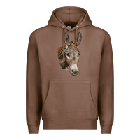 Chestnut Andalusian Donkey Face Premium Hoodie - LillyAllenDesigns