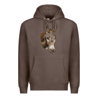 Coffee Andalusian Donkey Face Premium Hoodie - LillyAllenDesigns