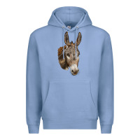 Colony Blue Andalusian Donkey Face Premium Hoodie - LillyAllenDesigns
