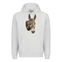 Dove Grey Andalusian Donkey Face Premium Hoodie - LillyAllenDesigns