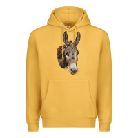 Mustard Andalusian Donkey Face Premium Hoodie - LillyAllenDesigns