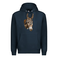 Navy Andalusian Donkey Face Premium Hoodie - LillyAllenDesigns