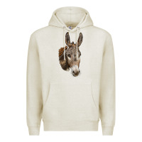 Oatmeal Heather Andalusian Donkey Face Premium Hoodie - LillyAllenDesigns