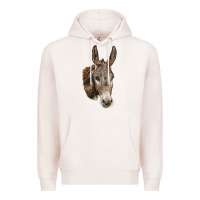 Pale Pink Andalusian Donkey Face Premium Hoodie - LillyAllenDesigns