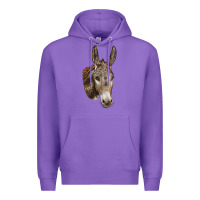 Purple Andalusian Donkey Face Premium Hoodie - LillyAllenDesigns