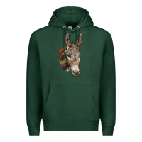 Sports Green Andalusian Donkey Face Premium Hoodie - LillyAllenDesigns