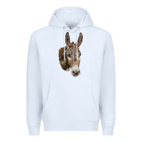 White Andalusian Donkey Face Premium Hoodie - LillyAllenDesigns