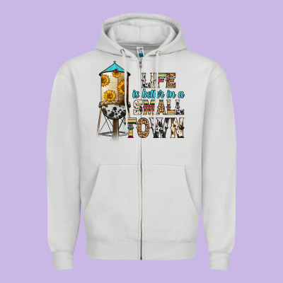 Life Is Better In A Small Town Zipper Hoodie Designed By Zillion Design Studio