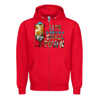 Red life is better in a small town Zipper Hoodie - Zillion Design Studio
