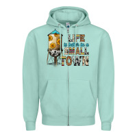 Seafoam life is better in a small town Zipper Hoodie - Zillion Design Studio