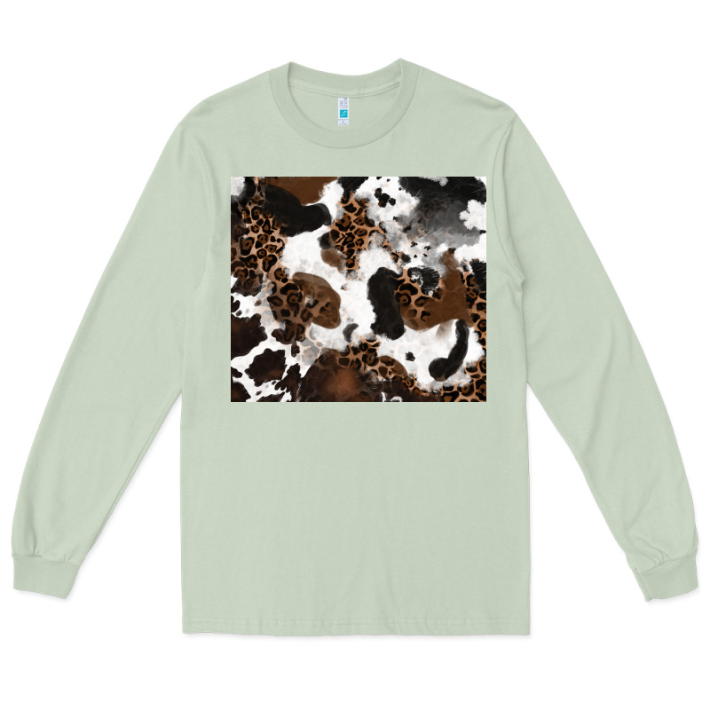 Cowhide And Leopard Pattern Long Sleeve Tee by RanaPortraitStore | Teevron