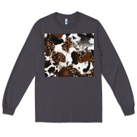Smoke cowhide and leopard pattern Long Sleeve Tee - RanaPortraitStore