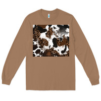 Toasted Coconut cowhide and leopard pattern Long Sleeve Tee - RanaPortraitStore