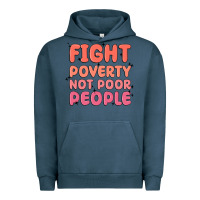Pigment Midnight Navy fight poverty not poor people Urban Hoodie - MaliasSmallBusiness