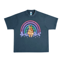 Midnight Navy bunny rainbow Urban Heavy Tee - Artiststas