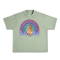 Oil Green bunny rainbow Urban Heavy Tee - Artiststas