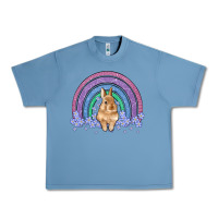 Pebble Blue bunny rainbow Urban Heavy Tee - Artiststas
