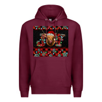 Burgundy highland cow joy christmas tumbler Premium Hoodie - Jasminsmagicworld