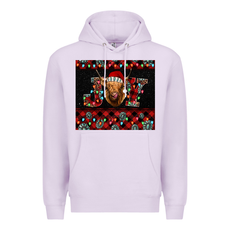 Highland Cow Joy Christmas Tumbler Premium Hoodie by Jasminsmagicworld | Teevron