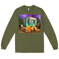 Army Green camping Long Sleeve Tee - RanaPortraitStore