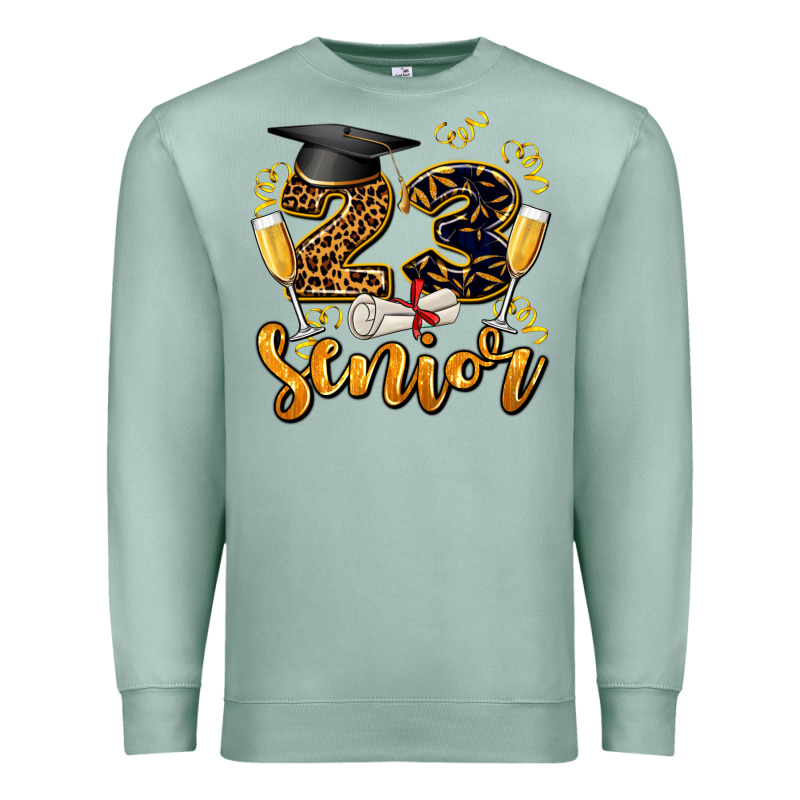 23 Senıor Wıth Champagne Premium Sweatshirt by AdoDesignShop | Teevron