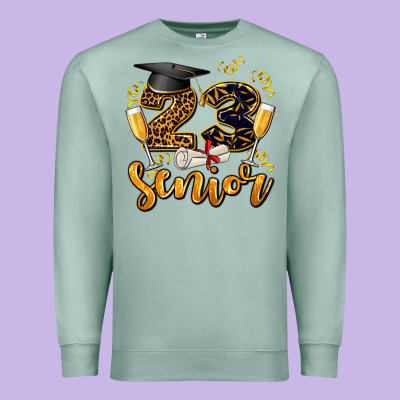 23 Senıor Wıth Champagne Premium Sweatshirt Designed By Adodesignshop