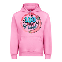 Fuchsia Pink happy 100 days of school Urban Hoodie - MaliasSmallBusiness