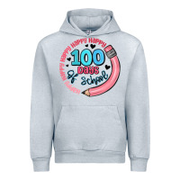Heather Grey happy 100 days of school Urban Hoodie - MaliasSmallBusiness
